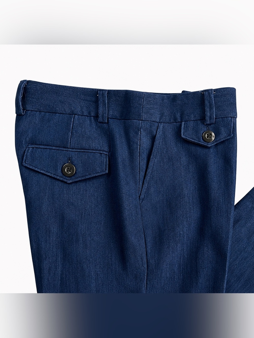 Dalia Denim Women's Navy Blue Wide Leg Stretch (8) - Picture 6 of 8